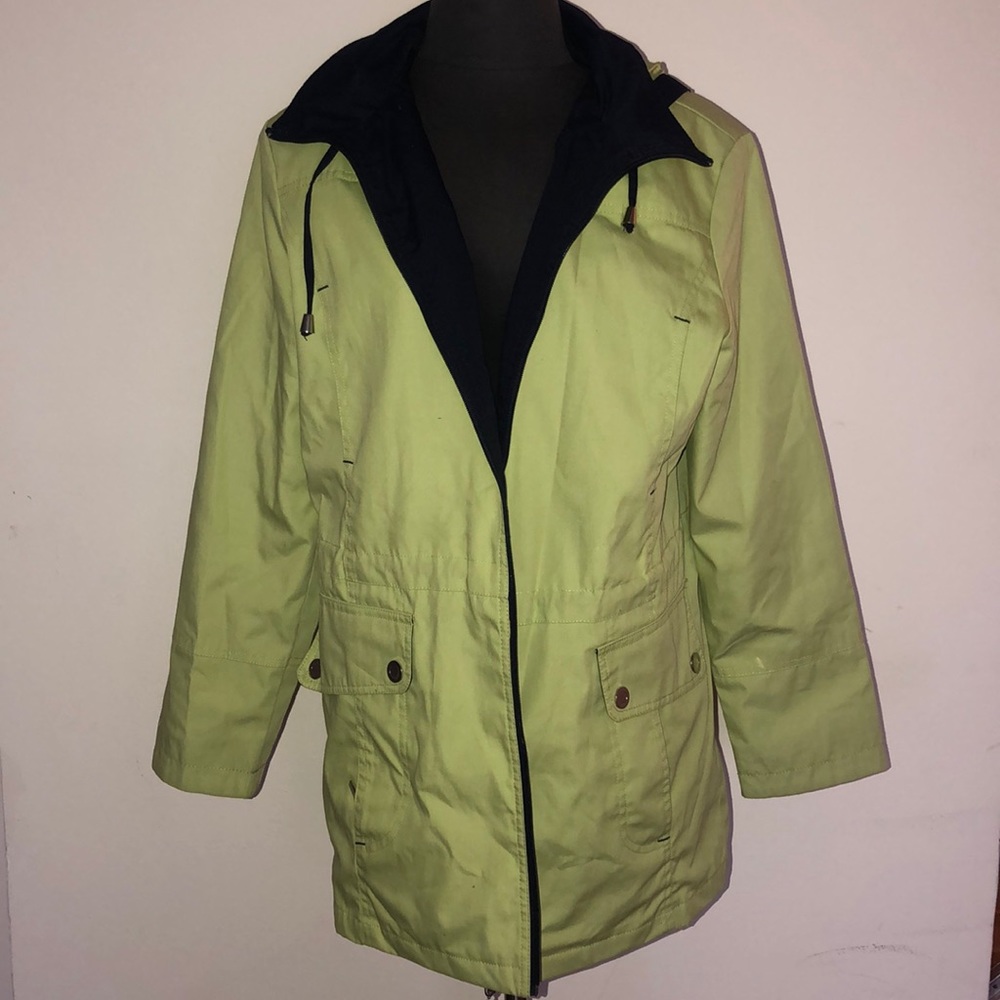 Green and blue jacket